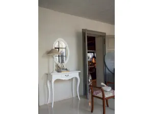 Specchio ovale con cornice sagomata in laccato Bianco opaco Carina di Tonin Casa