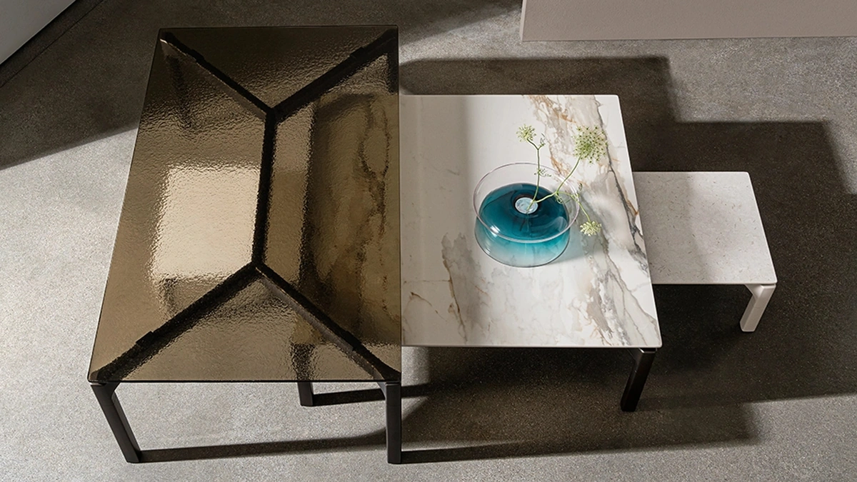 Tavolino Bone in ceramica o vetro di Sovet