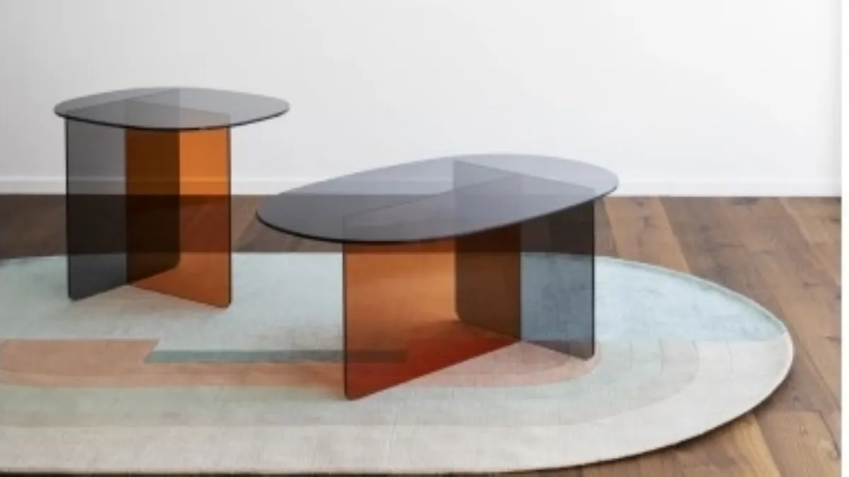 Tavolino di design in vetro Chap di Miniforms