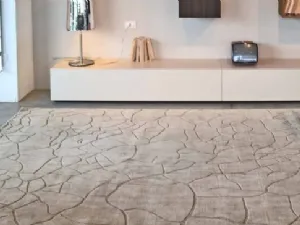 Tappeto moderno con disegno ottenuto intagliando il vello del tappeto finito Meta Carving 02 di Sartori Rugs