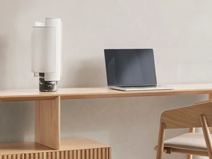 Lampada da tavolo Rio in tessuto e marmo di Punt Mobles