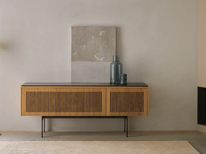 Lampada Sussex Floor in metallo e legno di Punt Mobles