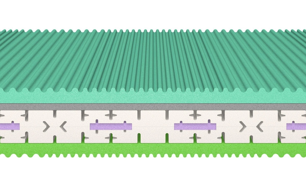 Materasso matrimoniale in ecomemory ad altissimo spessore e lattice Windy di Morfeus