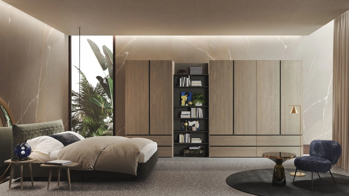 Armadio Basic Rovere con ante battenti di Morassutti
