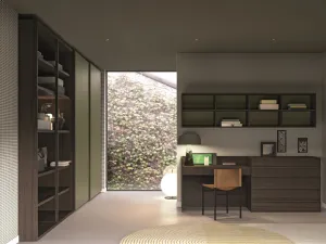 Armadio Geo in melaminico Verde di Erba