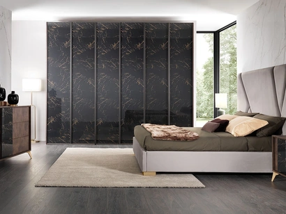 Armadio Evolution in vetro effetto marmo di Mobil Più