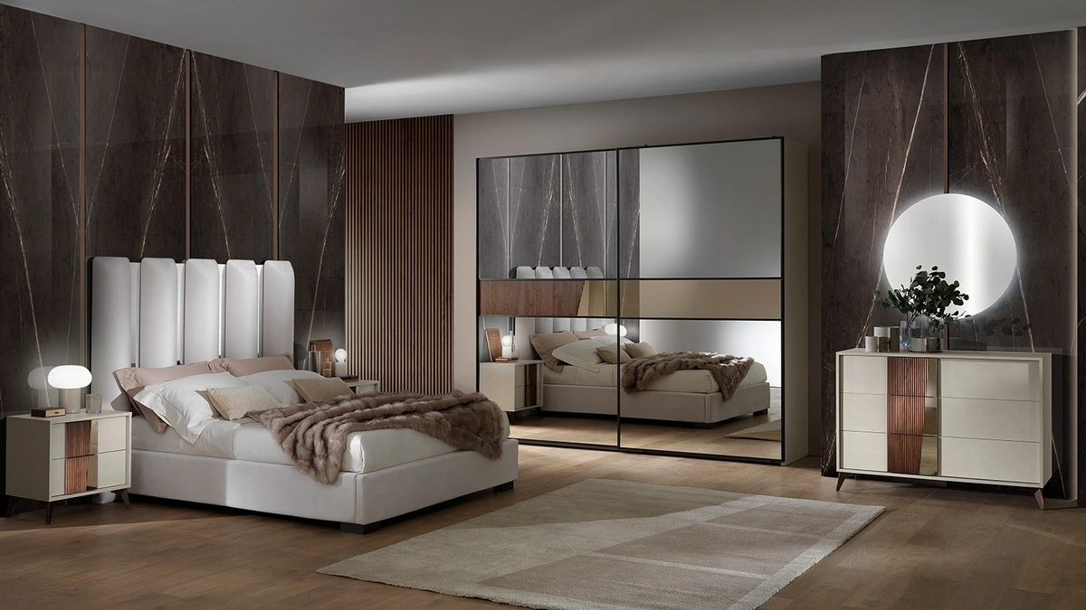 Armadio con ante scorrevoli a specchio Grazia di Mobil Più