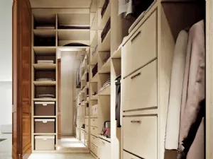 Cabina Armadio I Ciliegi 02 in legno laccato Avorio di Le Fablier