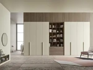 Armadio moderno Linea in legno laccato opaco di Ballancin