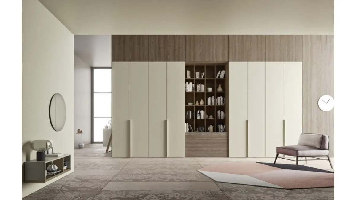Armadio moderno Linea in legno laccato opaco di Ballancin