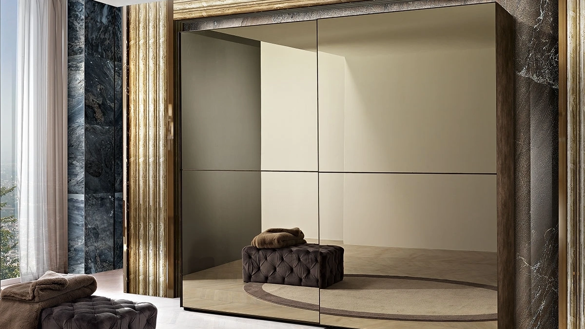 Armadio con ante a specchio bronzato Incanto di Mobil Più