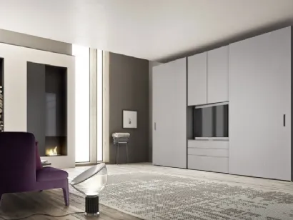 Armadio moderno Urban in legno laccato opaco di Ballancin