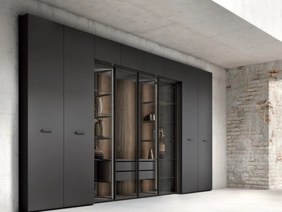 Armadio Urban GD1405 laccato Grafite di Abitare Mobilstella