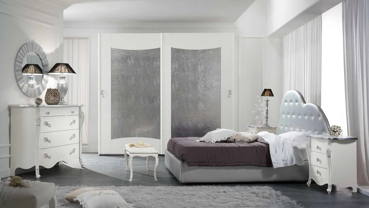 Armadio con ante scorrevoli con specchio satinato Viola di Mobil Più