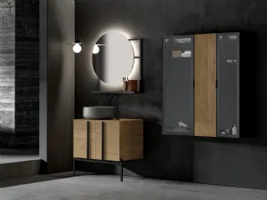 Mobile da Bagno a terra Sidéro 05 in essenza rovere naturale di Birex