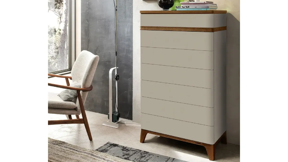 Cassettiera moderna in laccato opaco Atha di Le Fablier