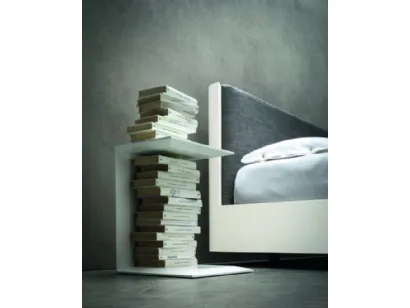 Comodino in laccato bianco opaco Erik di Morassutti