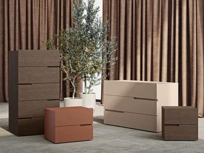 Gruppo Notte Fred in laccato o legno di Morassutti