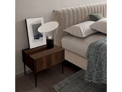 Comodino Kompos in materico effetto legno di Dall'Agnese