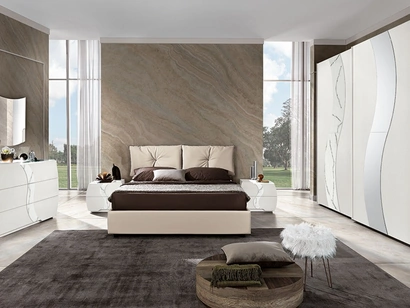 Gruppo Notte Martina Bianco Frassino con inserto di Mobil Più