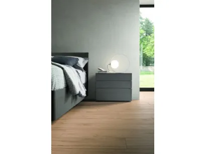 Comodino in legno di Rovere fumo Halifax di Morassutti