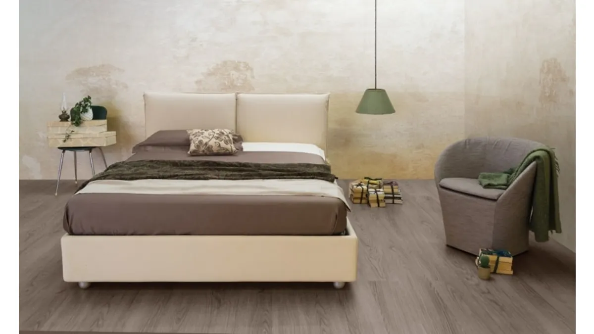 Letto in tessuto con testiera Altea di Art Salotti
