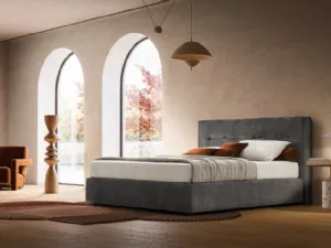 Letto Atlas in tessuto imbottito di Ennerev
