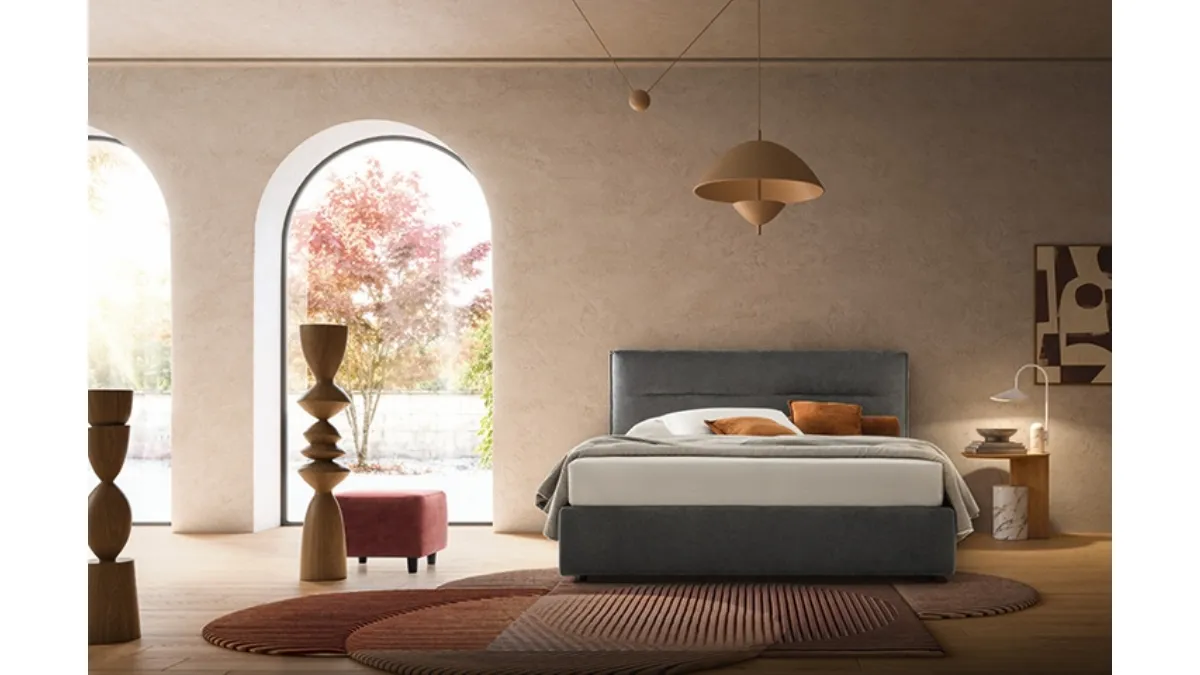 Letto Atlas in tessuto imbottito di Ennerev