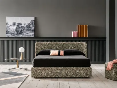 Letto in tessuto con contenitore Hokkaido di Ennerev