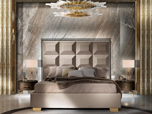 Letto in velluto con testiera Incanto di Mobil Più