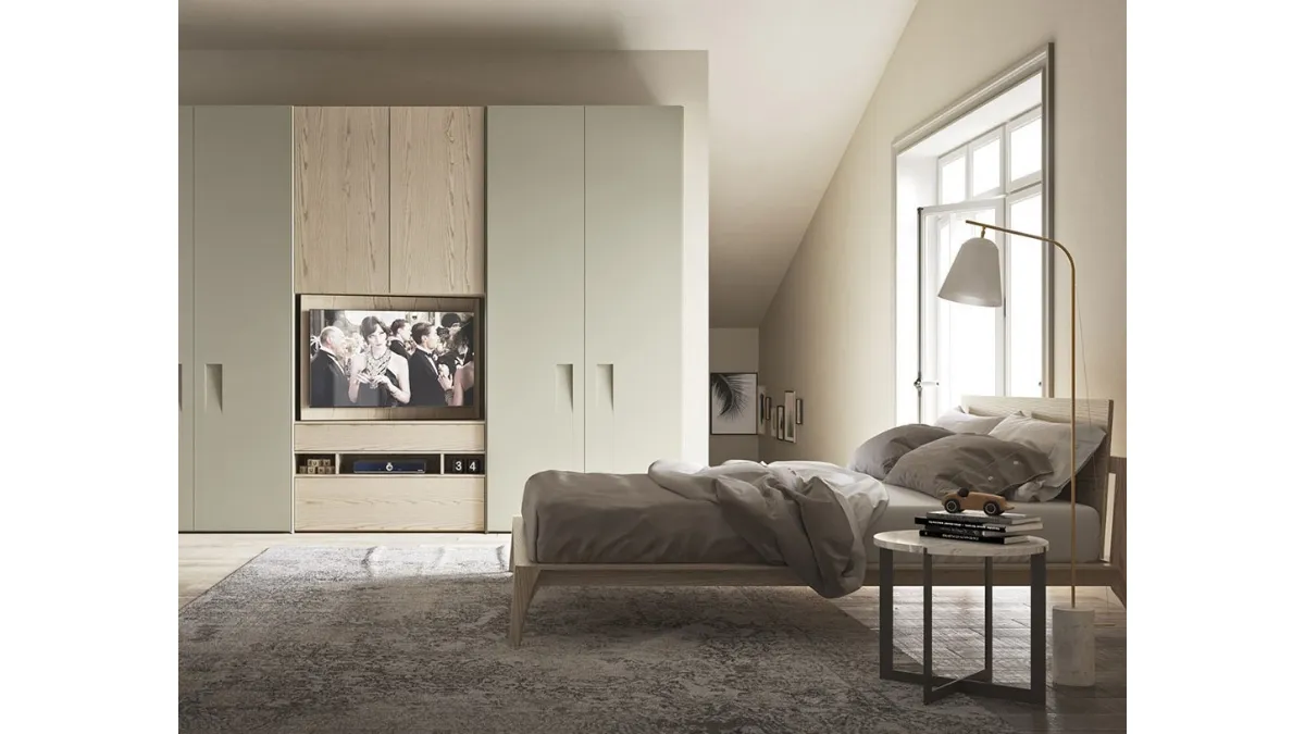 Letto moderno in legno con testiera Lauren di Ballancin