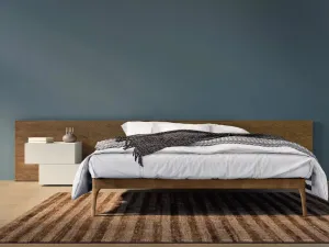 Letto sommier Le Fleur Boiserie in legno di rovere di Fratelli Mirandola