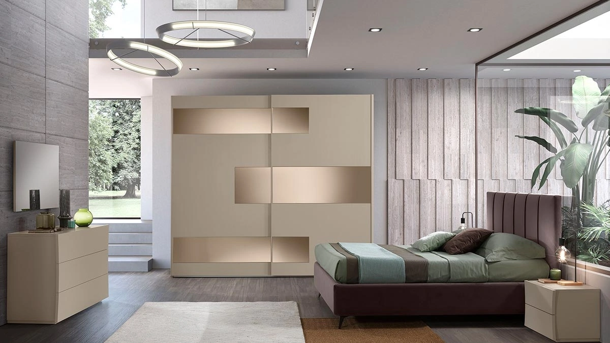 Letto in tessuto imbottito Linda 01 di Mobil Più