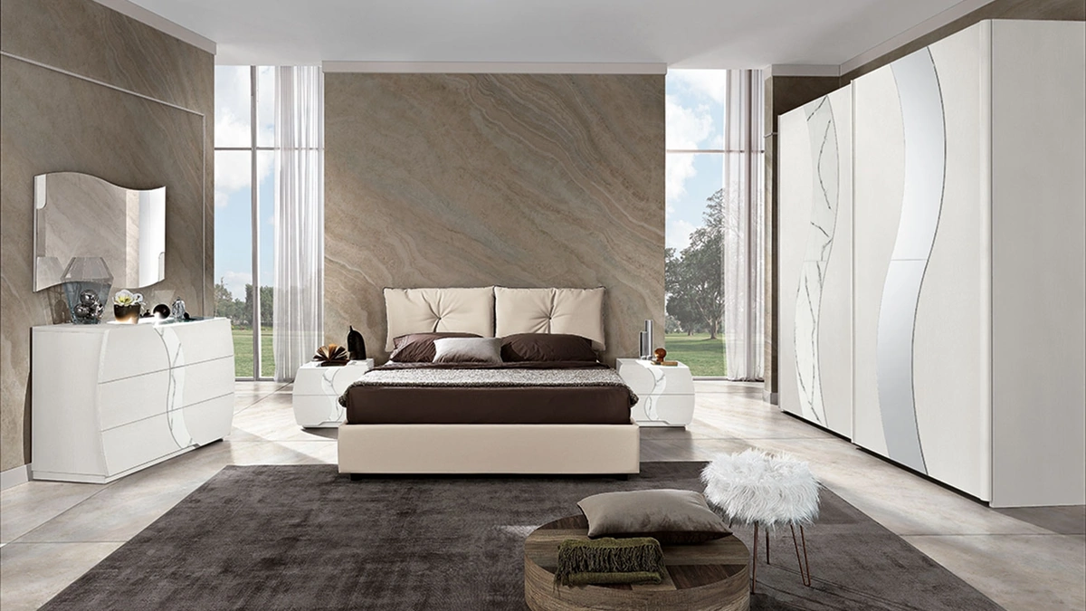 Letto con testiera Martina Bianco di Mobil Più