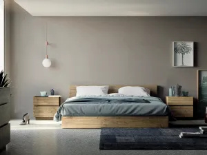 Letto Master 1695 in legno di abete con box contenitore di Fratelli Mirandola