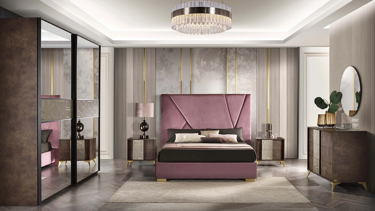 Letto in velluto con contenitore Grazia di Mobil Più