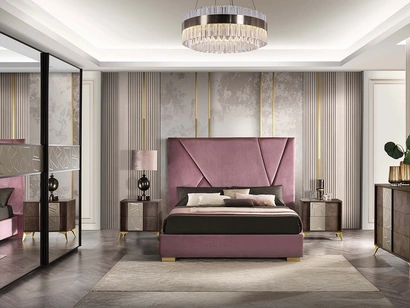 Letto in velluto con contenitore Grazia di Mobil Più