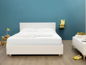 Letto in pelle con testiera Ononide Art Salotti