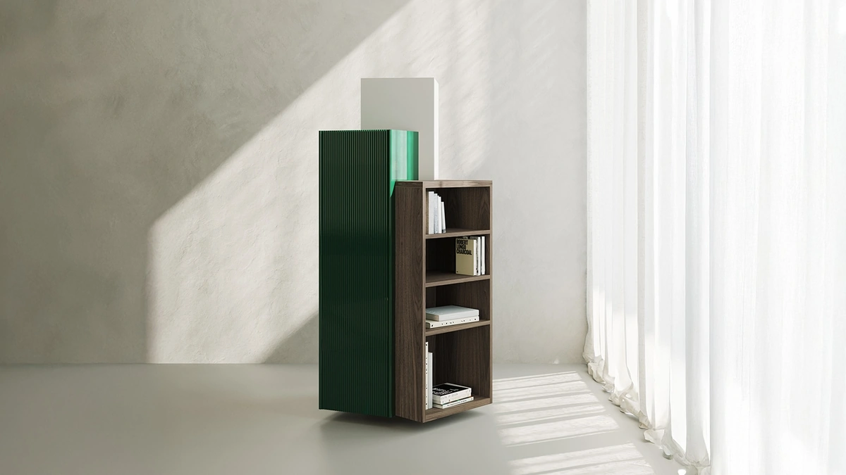 Libreria Ballet in laccato e legno di Punt Mobles