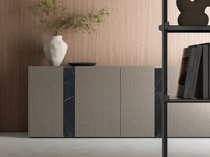 Madia DA45 in essenza Rovere con inserti in gres di Dall'Agnese