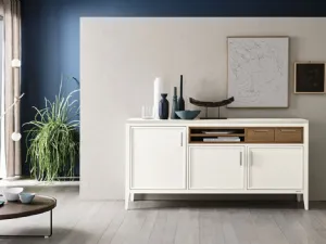 Madia Solandra in laccato opaco Bianco di Le Fablier