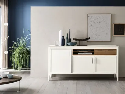 Madia Solandra in laccato opaco Bianco di Le Fablier