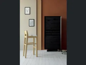 Madia alta Shark Art 1498px in legno laccato nero di Fratelli Mirandola