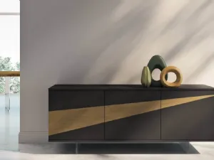 Madia moderna Ikona in legno con inserto in foglia bronzo di Fratelli Mirandola