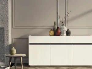 Madia moderna in legno di rovere laccato Teca di Fratelli Mirandola