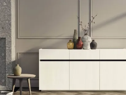 Madia moderna in legno di rovere laccato Teca di Fratelli Mirandola