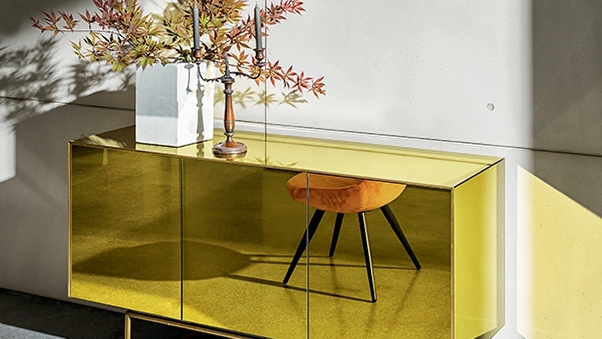 Madia in vetro a specchio Magda di Sovet