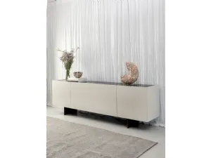 Madia Pizzo in spatolato di argilla con finiture in rilievo di Tonin Casa