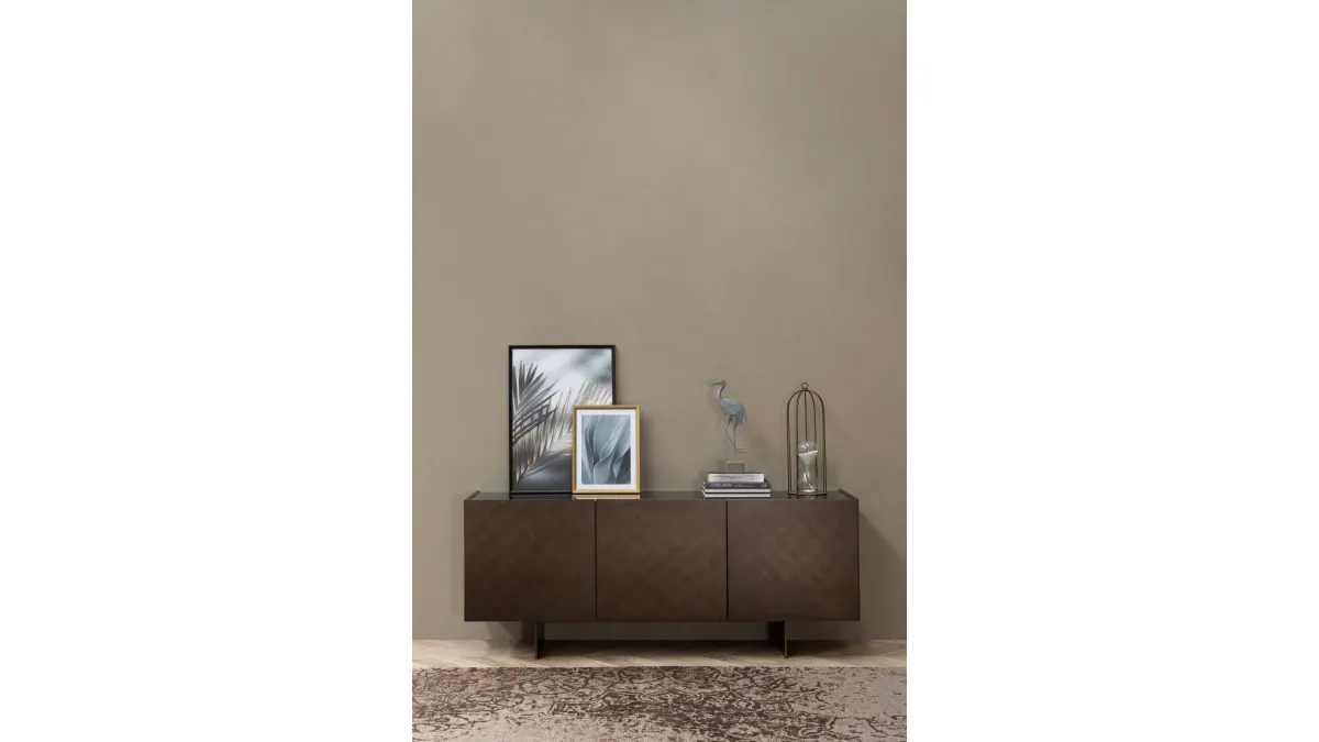 Madia Coated in legno con lavorazione spazzolata di Tonin Casa