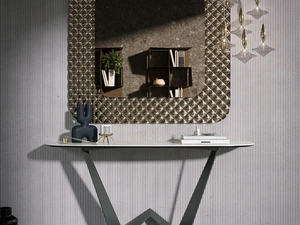 Mobile ingresso Consolle Reverse con top in gres porcellanato di Tonin Casa